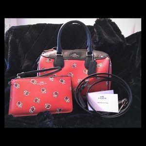NWT COACH Sienna Rose Bennett Bag w/Phone Wristlet